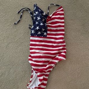 American Flag One-Piece Swimsuit